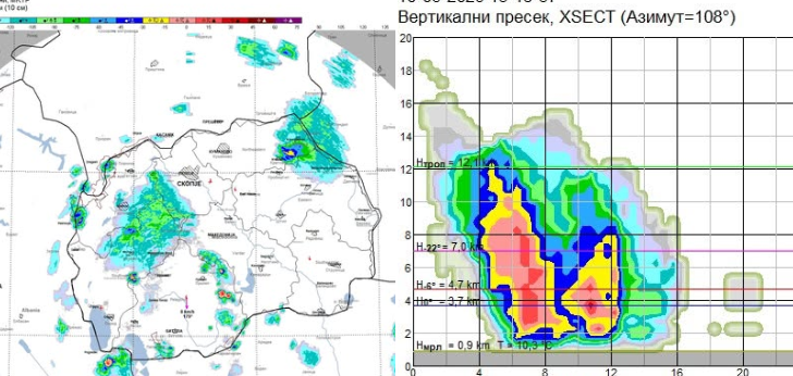 Невреме со град го погоди Мариово, поројни врнежи и грмежи во прилепско и кратовско